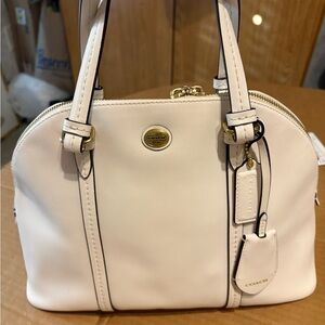 Coach White Satchel Bag